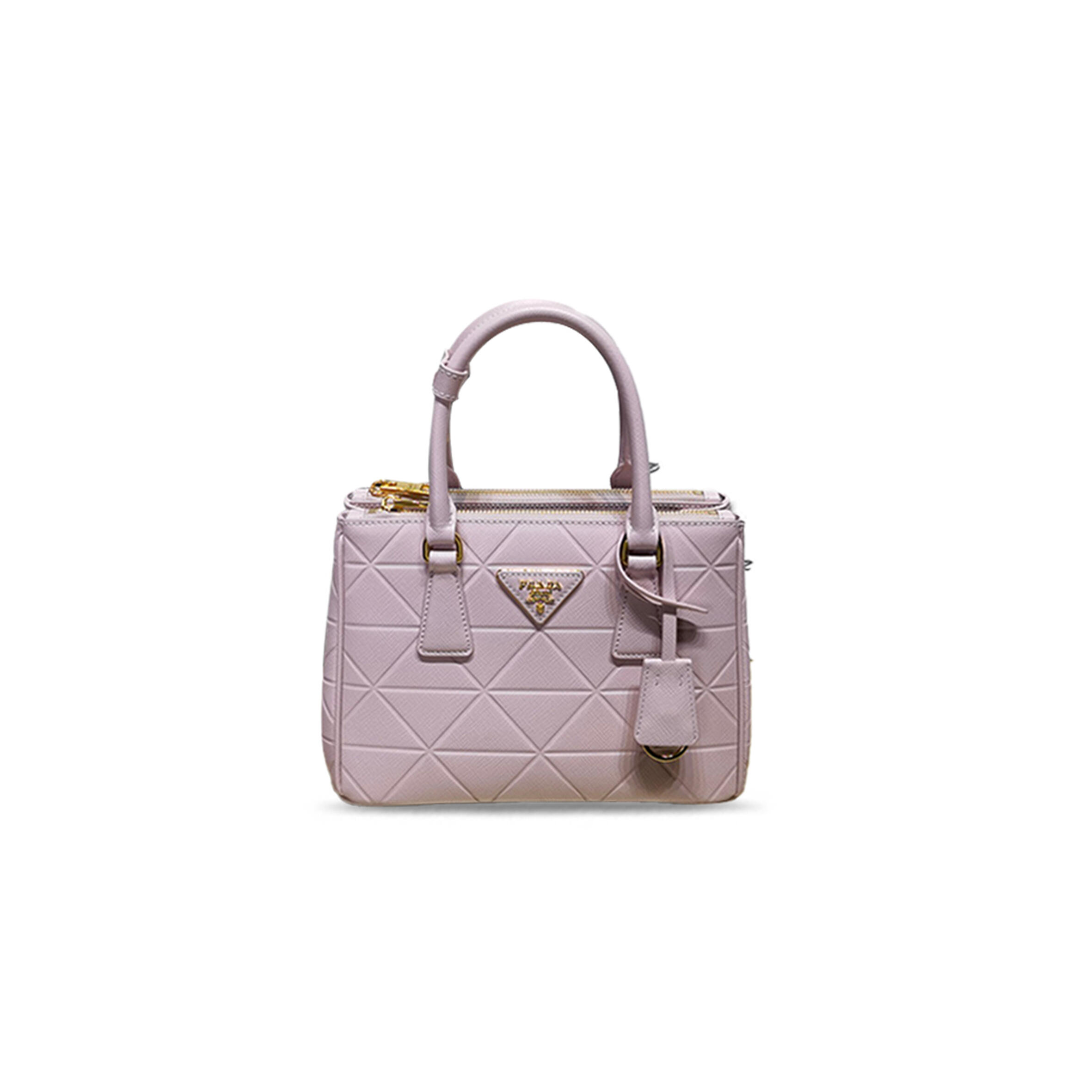 PRADA GALLERIA SMALL HANDBAG LIGHT PINK 1BA896 010 (24.5*16.5*11cm)